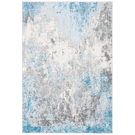 Safavieh 5 ft. 3 in. x 7 ft. 6 in. Tulum Power Loomed Rectangle Area Rug Grey & Blue TUL207F-5
